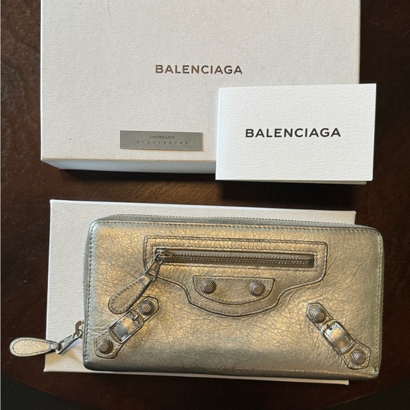 balenciaga continental zip around wallet preloved - Picture 4 of 11